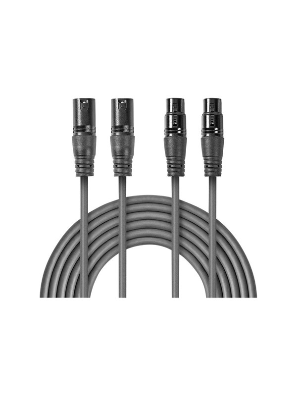 Nedis Balansoitu Audiojohto | 2x XLR 3-Pin uros | 2x XLR 3-Pin naaras | Niklattu | 5.00 m | Pyöreä | PVC | Tummanharmaa | Pahvikotelo