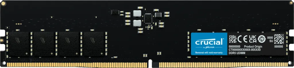 Crucial 32 Gt (1 x 32 Gt) DDR5 5600 MHz, CL46 -muisti (XMP)