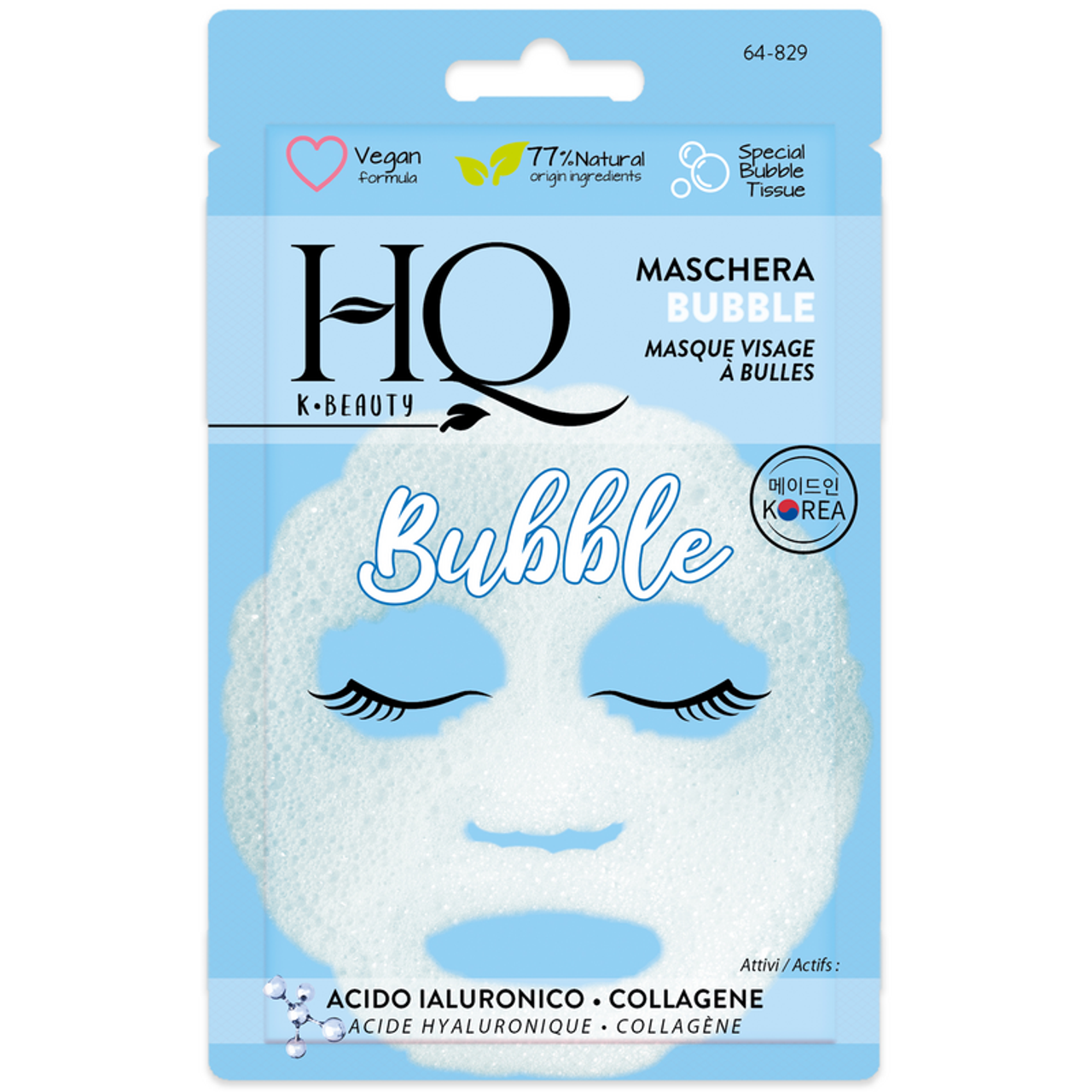 Omnia Botanica Hq Bubble-kasvonaamio hyaluronihapolla ja kollageenilla 1 kpl