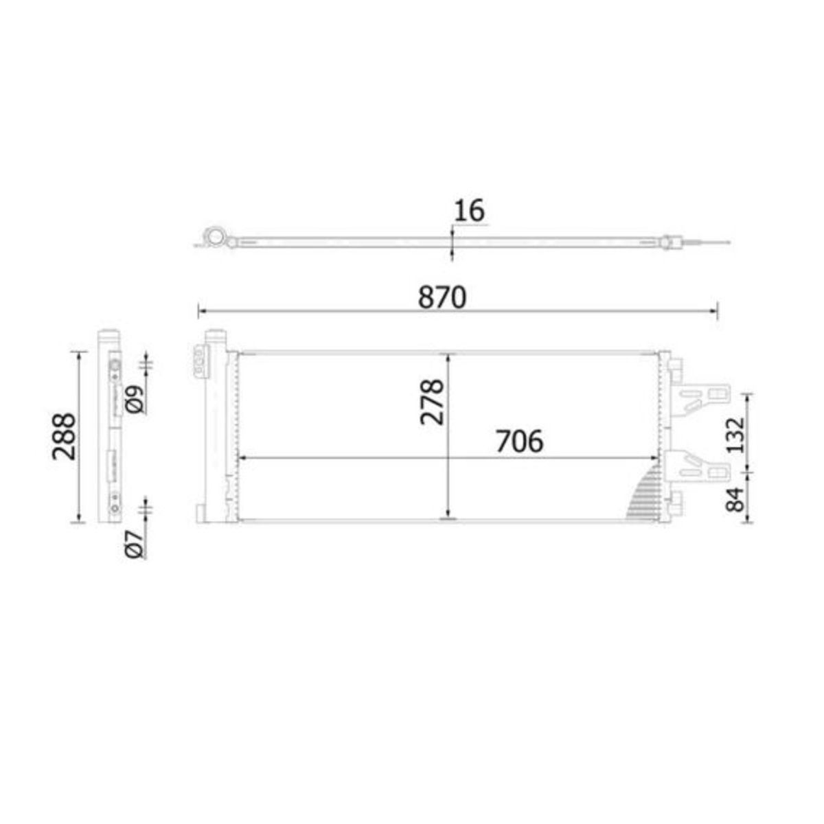 Lauhdutin, ilmastointilaite MAHLE AC 368 000S
