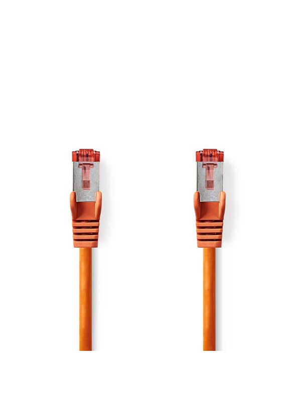 Nedis CAT6 Verkkokaapeli | RJ45 uros | RJ45 uros | S/FTP | 2.00 m | Pyöreä | LSZH | Oranssi | Label