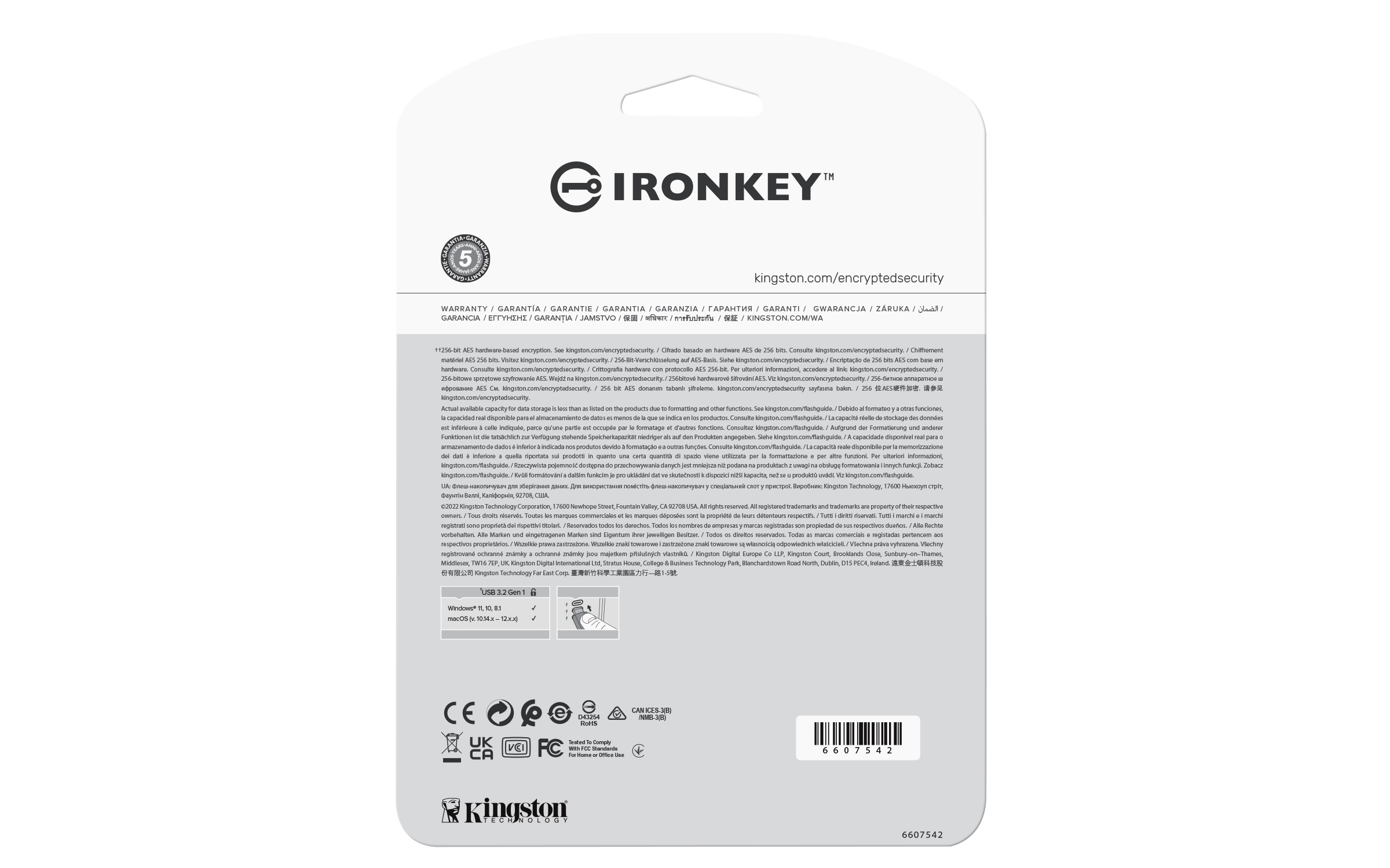 Kingston IronKey Vault Privacy 50 (USB-C 3.2) - 32GB - USB-tikku