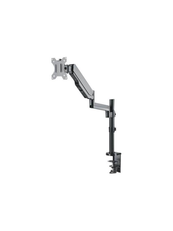 IC INTRACOM Manhattan Monitor Desk Mount (clamp & grommet) 1 screen 3 pivots (full motion) 10-32" Vesa 75x75 to 100x100mm Gas Spring Max 8kg Musta