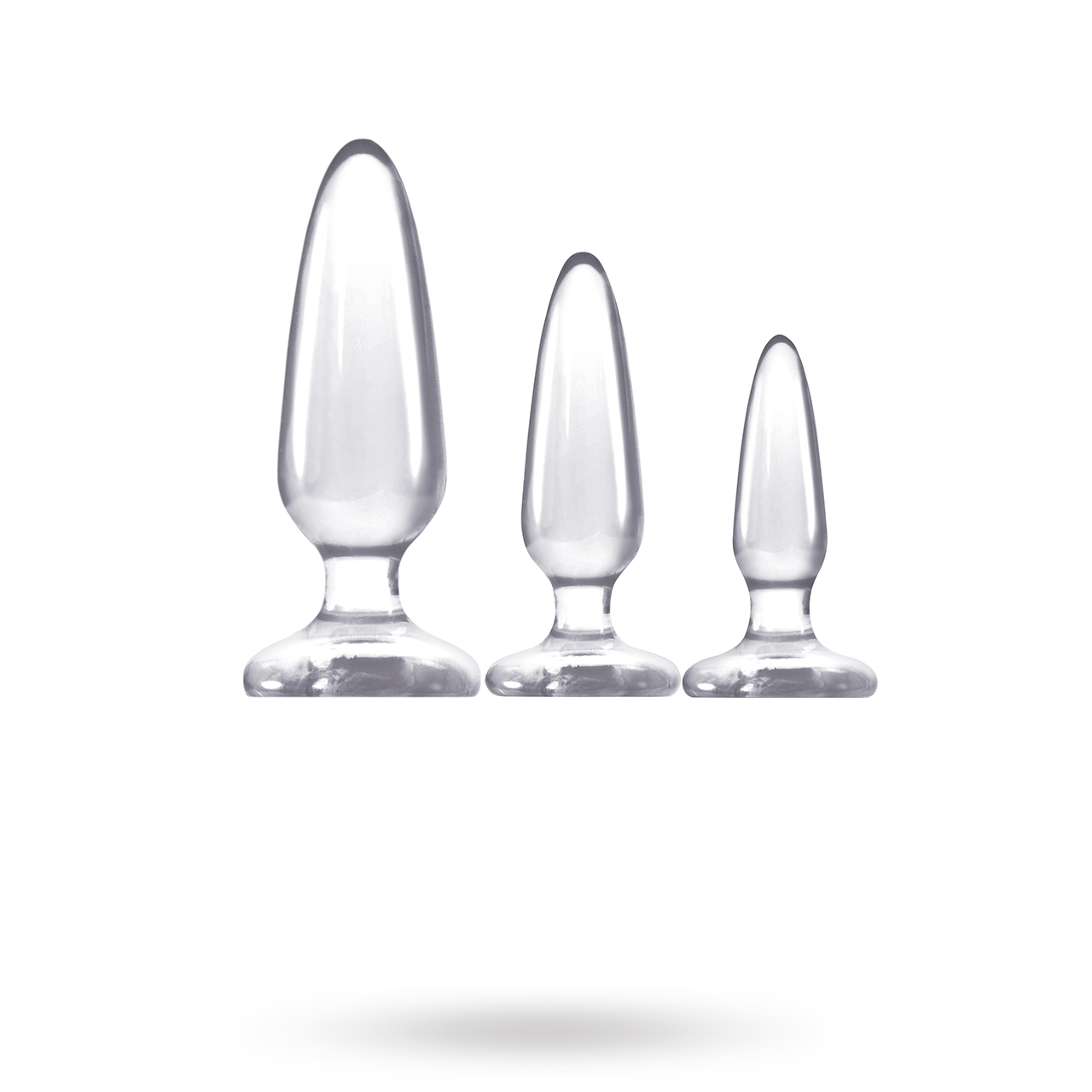 NS Novelties Jelly Rancher Butt Plug Trainer Kit Clear Anaalitappi setti