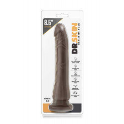 Blush Novelties Dr. Skin Jonathan – Realistinen Tumma Dildo Imukupilla ja Strap-On Käyttöön