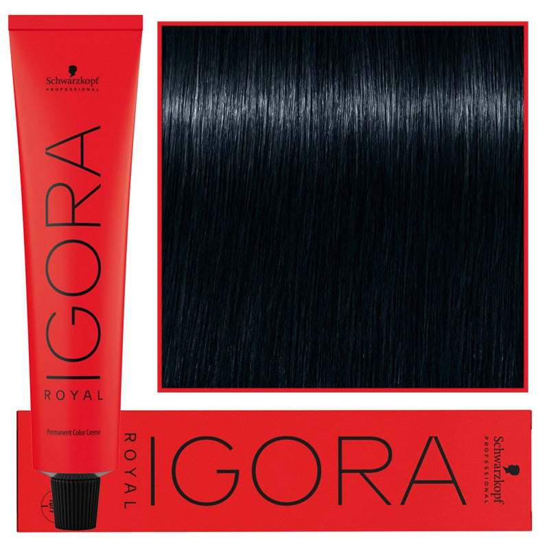 Schwarzkopf Professional Igora Royal Pysyvä hiusväri 60 ml 1-1 | Musta Cendre