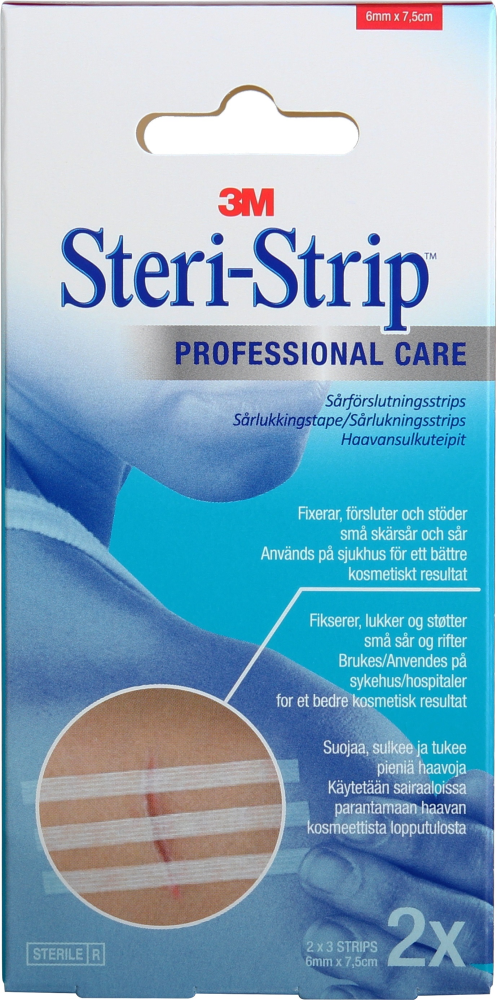 Steri-Strip haavansulkuteippi valk. 6 mm x 7,5 cm 2x3 kpl