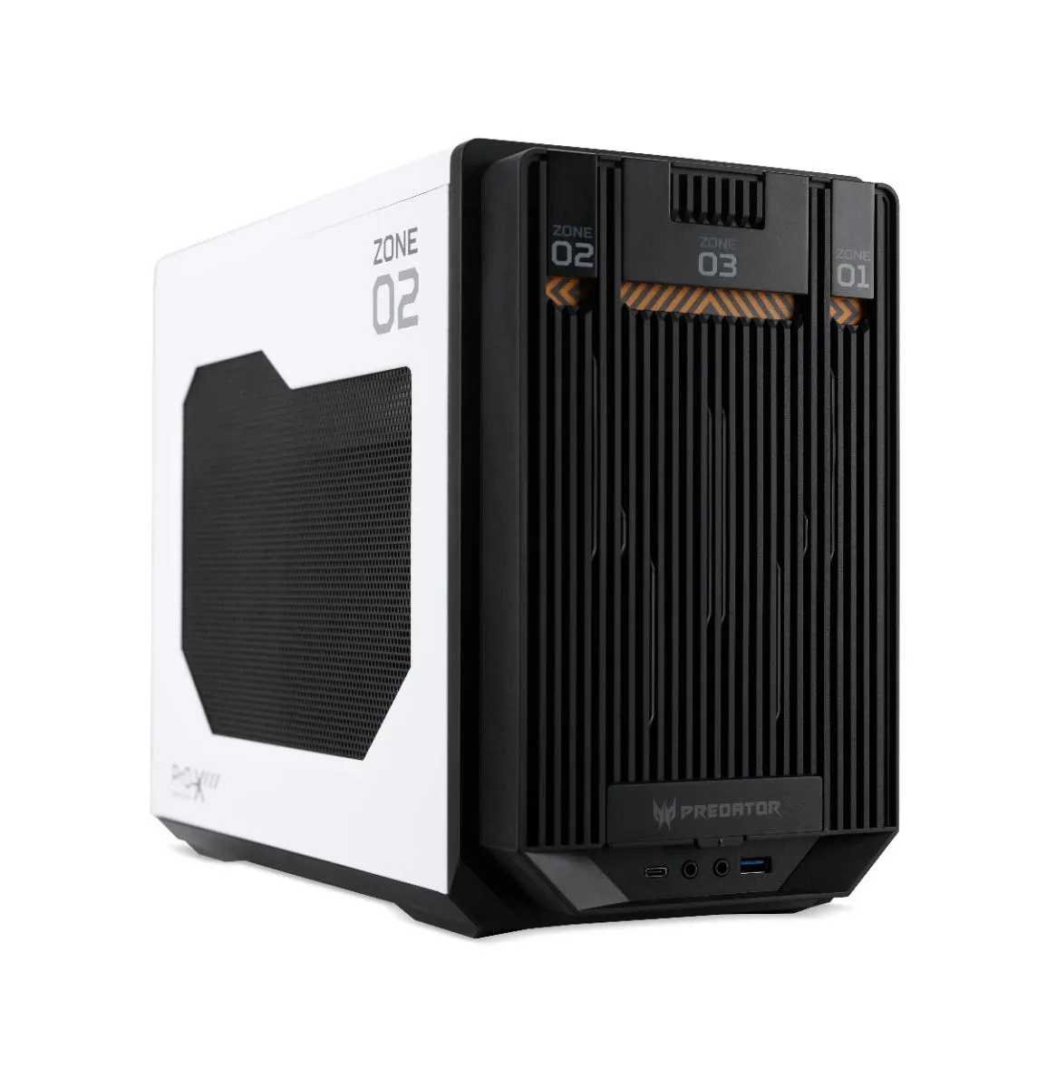 Acer Predator MI900 -mini-ITX-kotelo RGB-valaistuksella, valkoinen