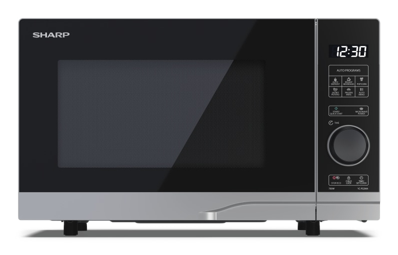 Sharp Premium series YC-PS204AE-S - microwave oven - freestanding - silver