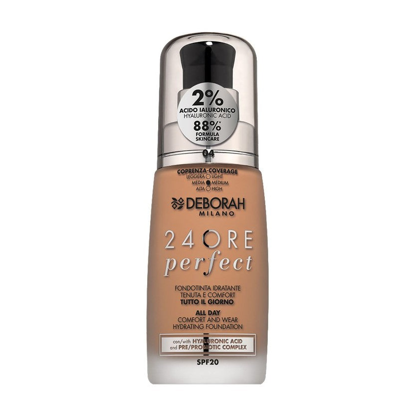 Deborah 24 Hours Perfect Foundation with Hyaluronic Acid 4 - Aprikoosi