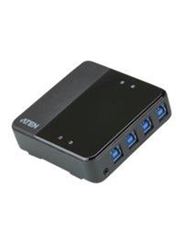 ATEN USB 4-portin USB 3.0 -laitteiden jakamislaite USB hub - 4 porttia - Harmaa