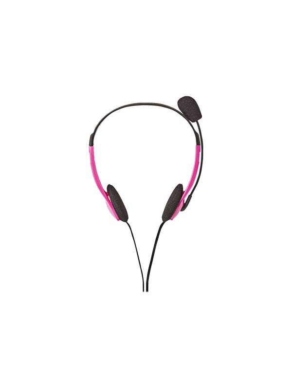Nedis PC-headset | On-Ear-Kuulokkeet | Stereo | 2x 3.5 mm | Taitettava mikrofoni | Pinkki