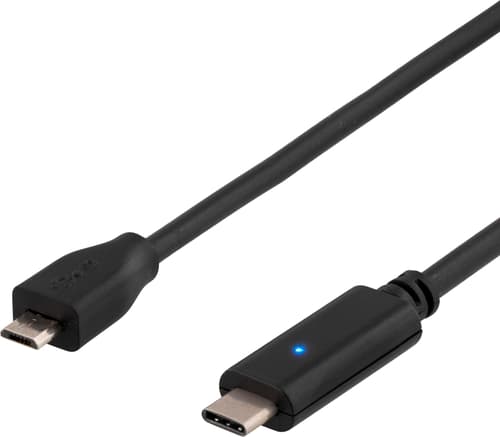Deltaco Usbc-1023 0.5m Usb-c Usb-a, Micro Usb-b Musta