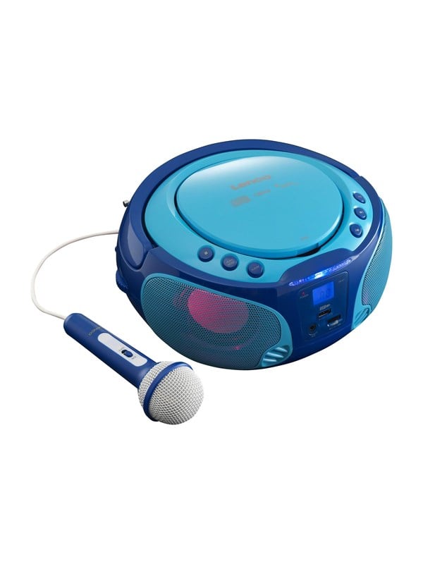 Kannettava karaokeradio CD/MP3/USB-yhteydellä ja mikrofonilla