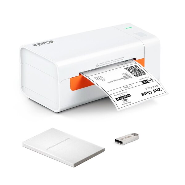 VEVOR Thermal Label Printer, 4x6 Label Printer, Thermal Label Maker with Automatic Label Recognition, Support Windows/MacOS/Linux, Compatible with Amazon, eBay, Etsy, UPS,etc