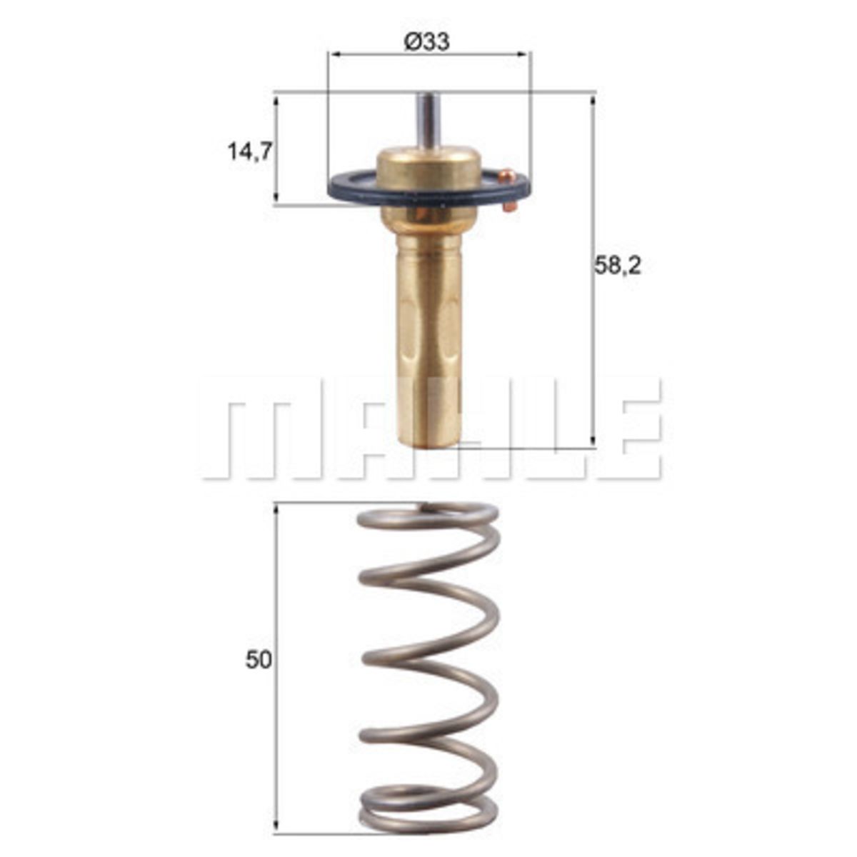 Termostaatti, jäähdytysneste MAHLE TX 265 89D