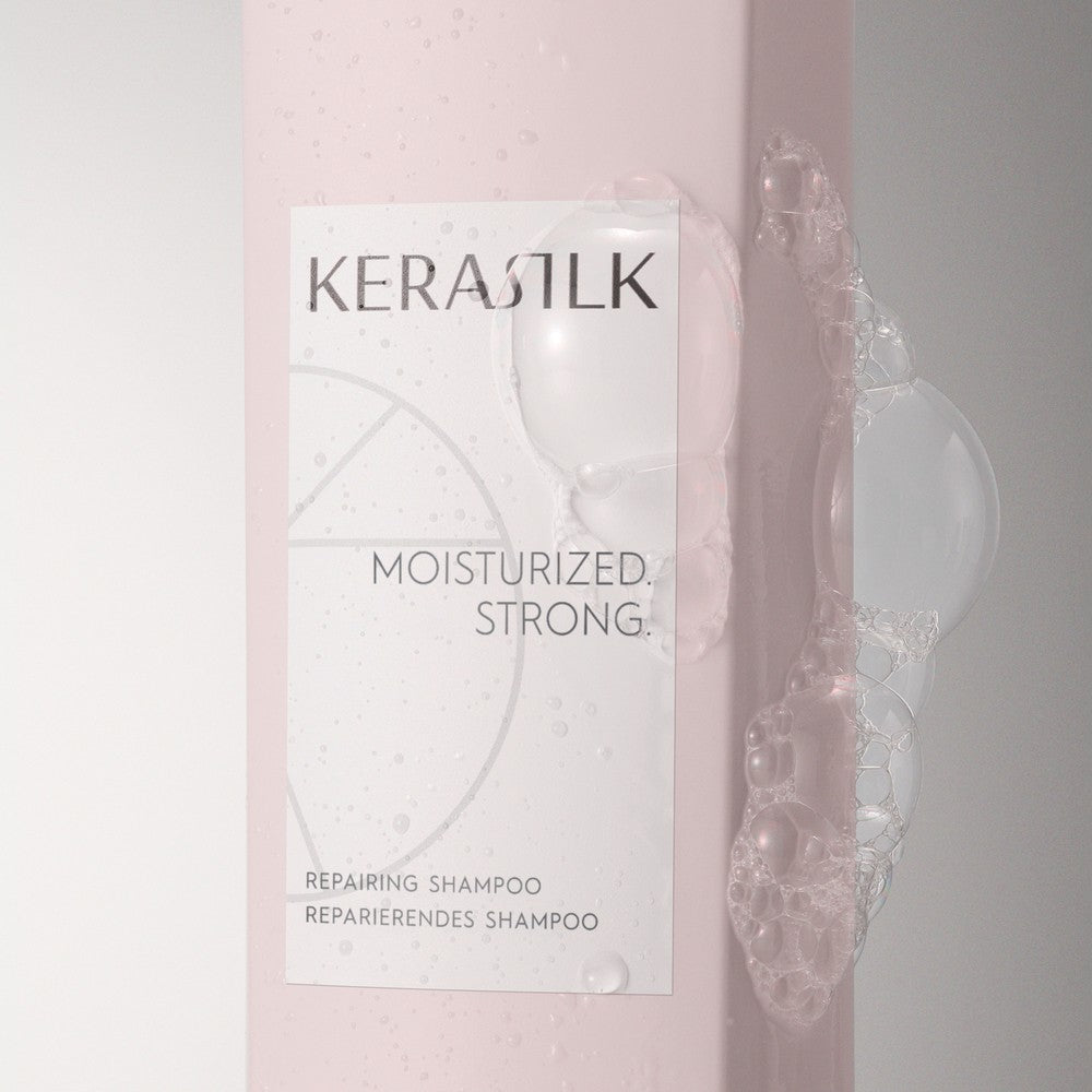 Kerasilk Essentials Puhdistava ja ravitseva korjaava shampoo vaurioituneille ja kuiville hiuksille 750 ml
