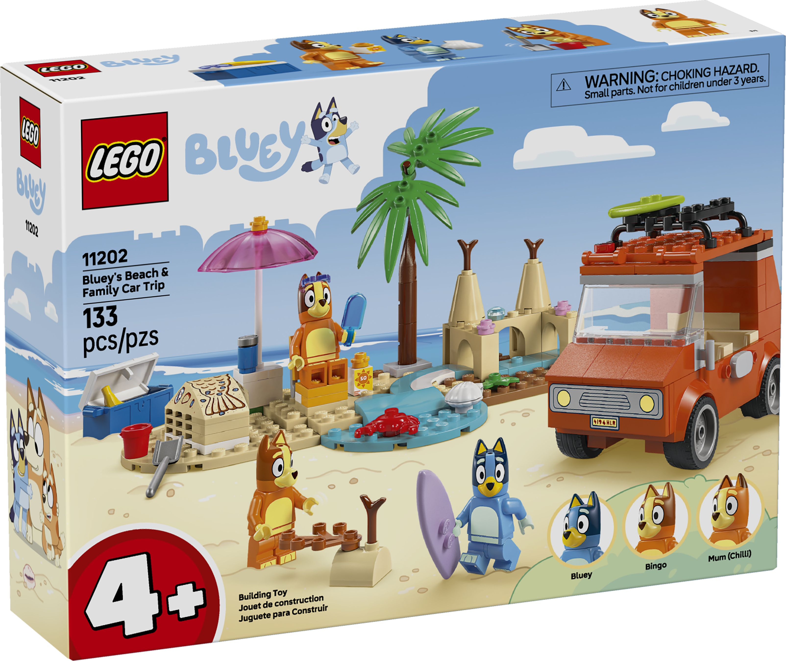 LEGO Bluey - Bluey's Beach & Family Car Trip (11202)
