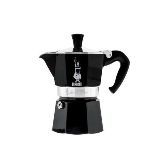 Bialetti Moka Exress, Mokkapannu, Musta, Alumiini, 3 kuppia, CE, 1 kpl