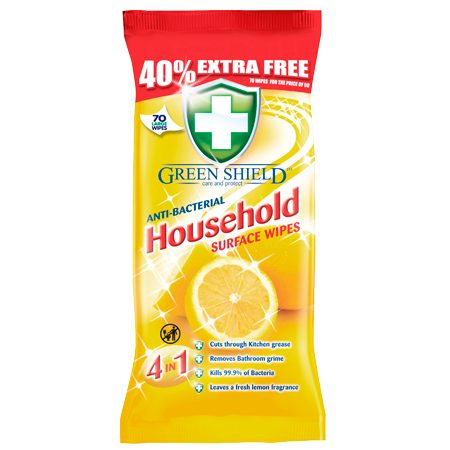 Green Shield Antibakteeriset puhdistuspyyhkeet - 70 kpl