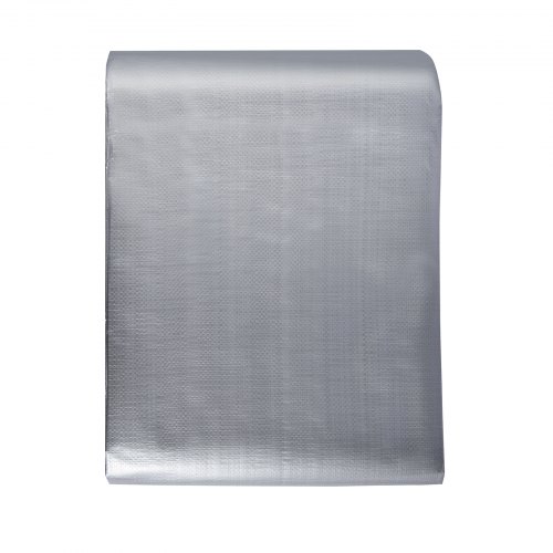 VEVOR Tarp Waterproof 609.6 x 914.4 cm, Plastic Poly Tarp Cover 0.25 mm, Multi Purpose Tear UV and Temperature Resistant Outdoor Tarpaulin with High Durability Reinforced Grommets (Silver/Brown)