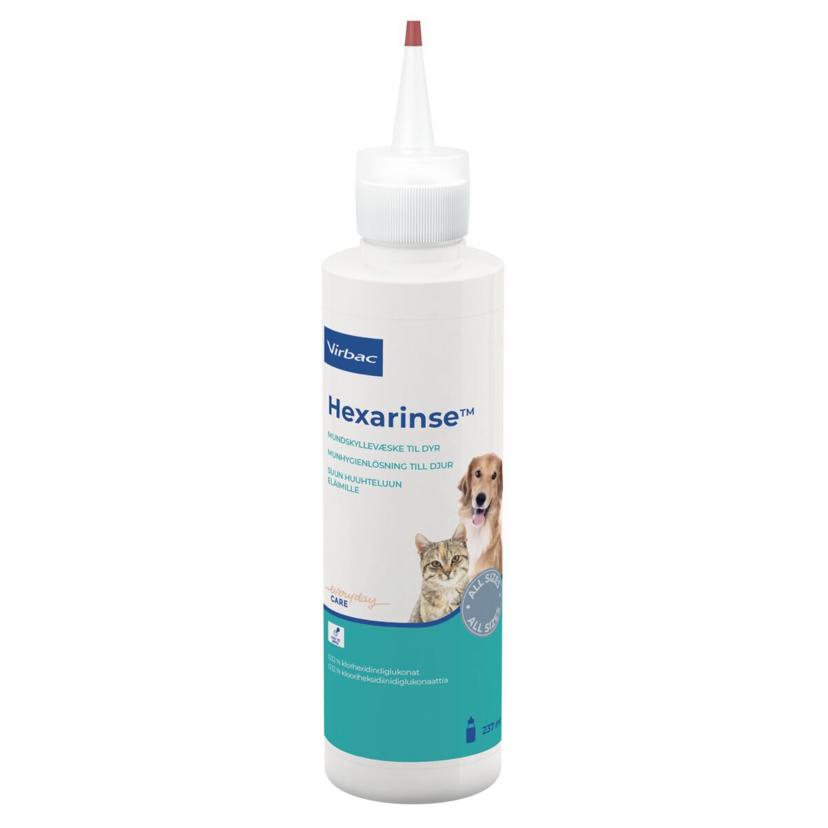 Virbac Hexarinse vet liuos 237 ml