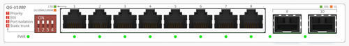 ASUS QG-U1080 8-Port 2.5G and 2-Port 10G SFP+ Unmanaged Switch