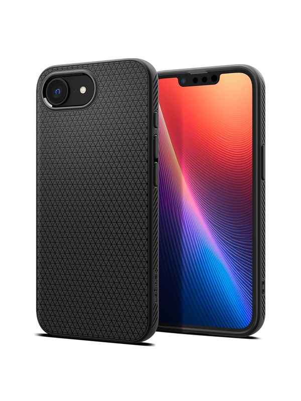 Spigen Liquid Air, Suojus, Apple, iPhone 16e, 15,5 cm (6.1), musta