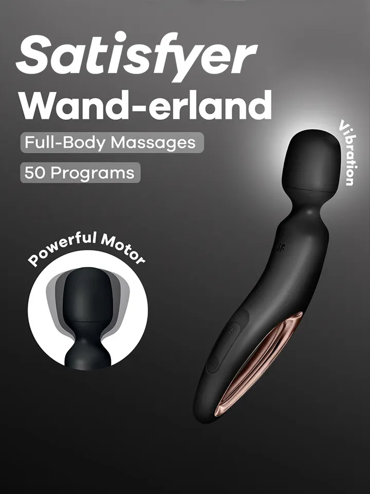 Satisfyer Wand-Erland Black/Rosegold Magic wand/hieronta sauva