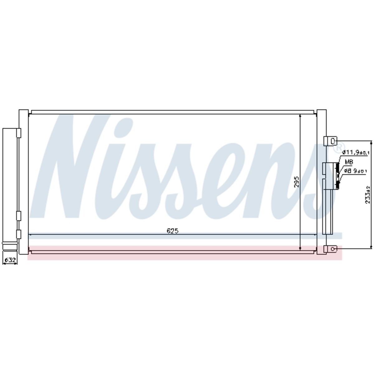 Lauhdutin, ilmastointilaite NISSENS 940291