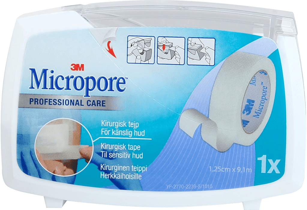 3M Micropore 1,25 cm x 9,1 m valkoinen katkokela 1kpl