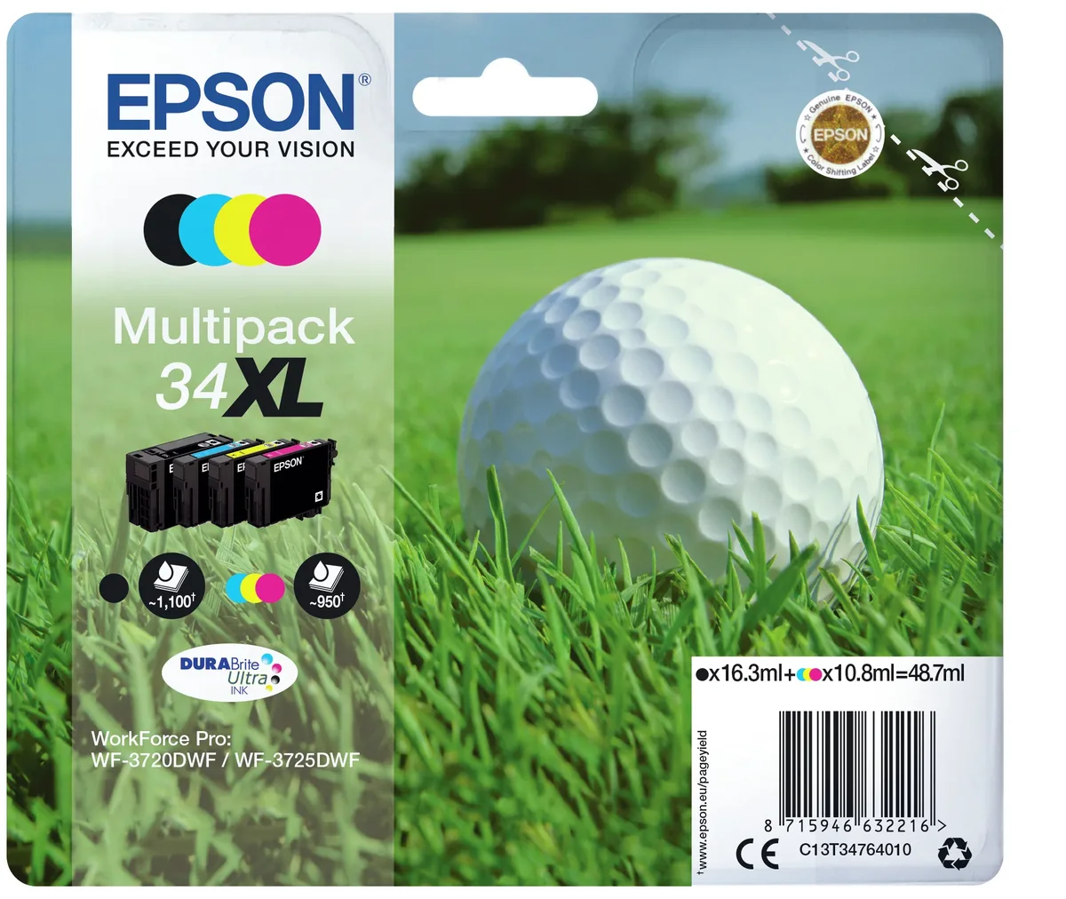 Epson Muste Monipakkaus (bk/c/m/y) 34xl