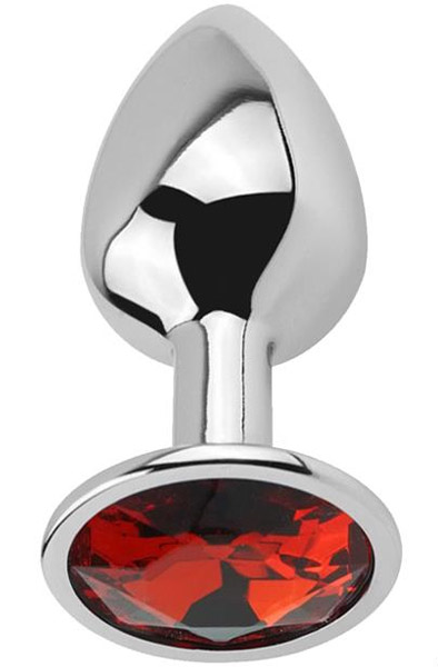 Afterdark Red Rubby Anal Plug L Anaalitappi metallia