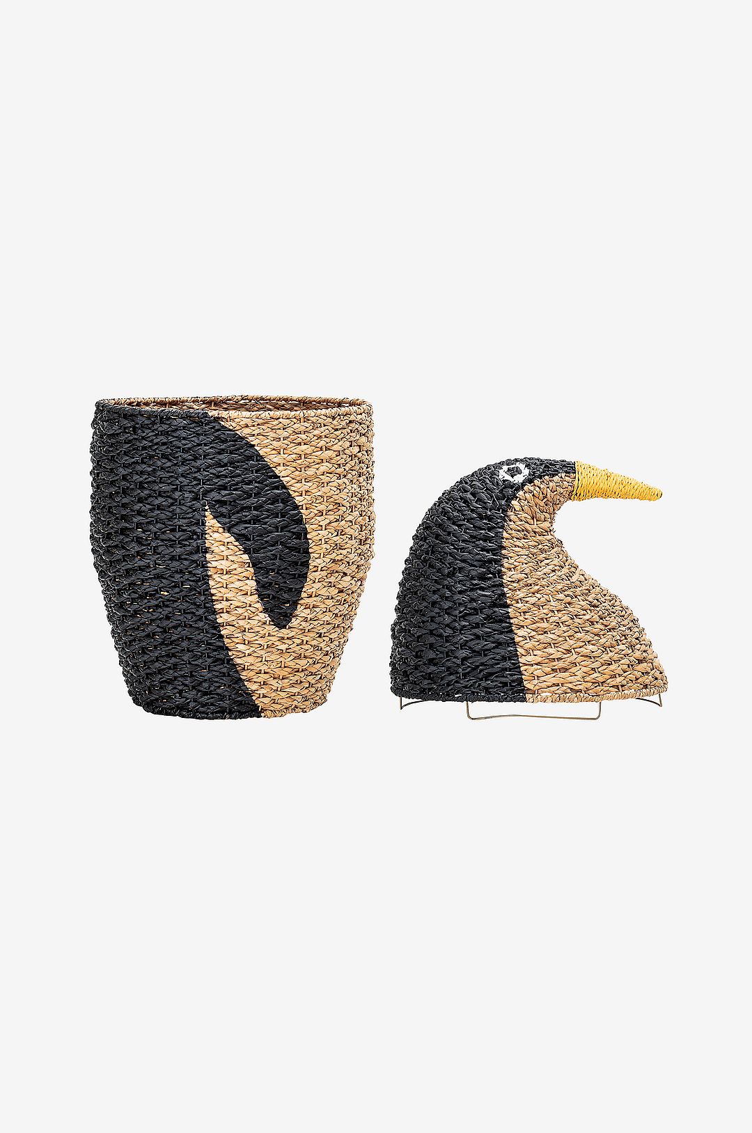 Bloomingville Mini - Tazia Basket w/Lid - Black - 70 cm