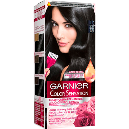 Garnier Color Sensations Hiusväri - 1.0 Ultra Black - Hiusväri - 1.0 Ultra Black