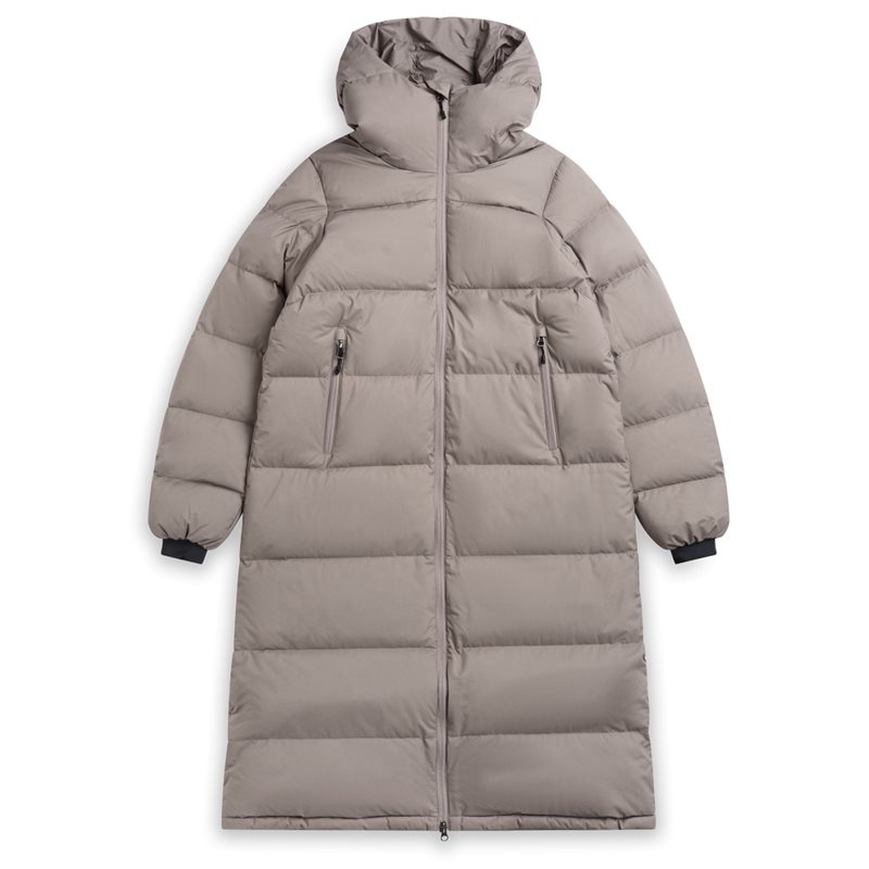 Bergans Oslo Down Long Coat Women Rock Taupe - M
