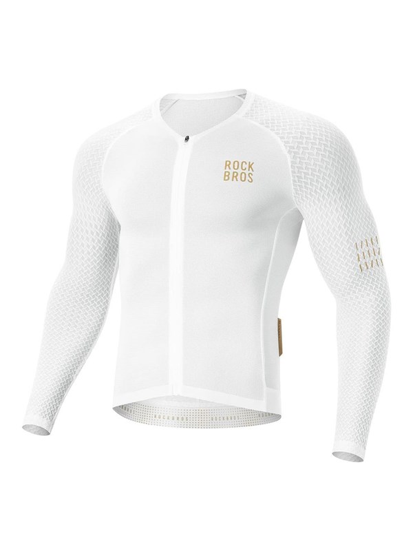 Rockbros YDCX008 Diamond pitkähihainen pyöräilypaita koko XXXL - valkoinen