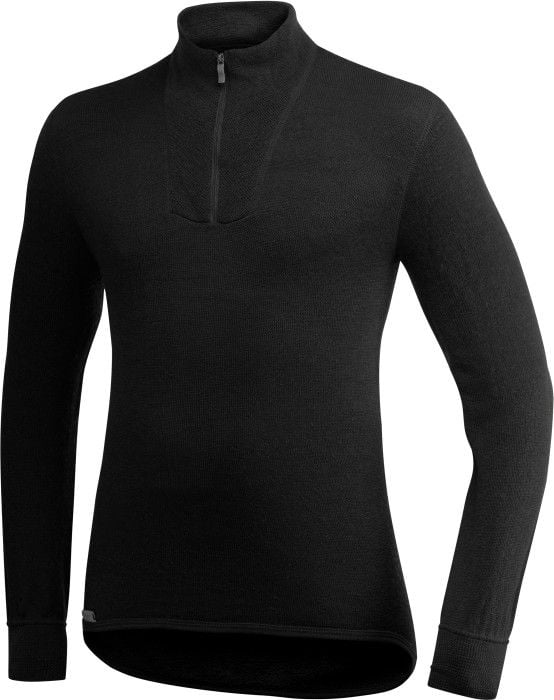Woolpower Zip Turtleneck 200 Black - XS