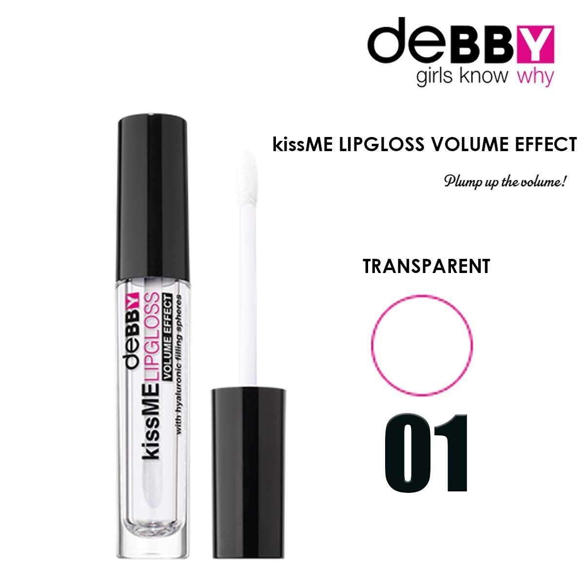 Debby kissme huulikiilto volyymi 01 läpinäkyvä