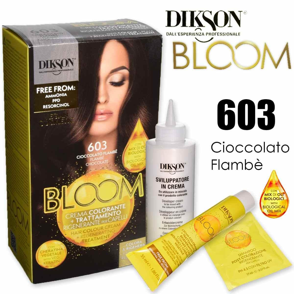 Dikson Bloom Värivoide Keratiinilla 603 Suklaa Flambé