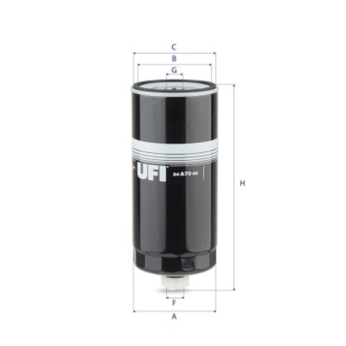 Polttoainesuodatin UFI 24.A70.00