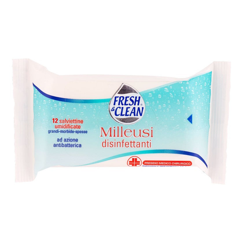 Fresh & clean Fresh and Clean Monikäyttöiset desinfiointipyyhkeet - 12 kpl