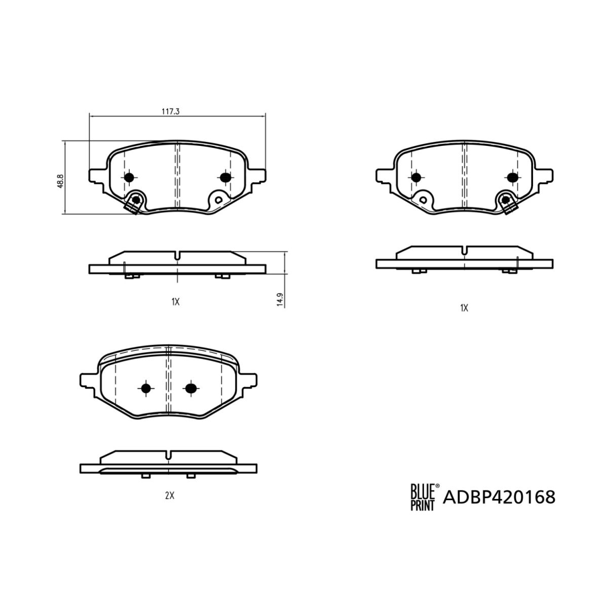 Jarrupalat, levyjarru BLUE PRINT ADBP420168