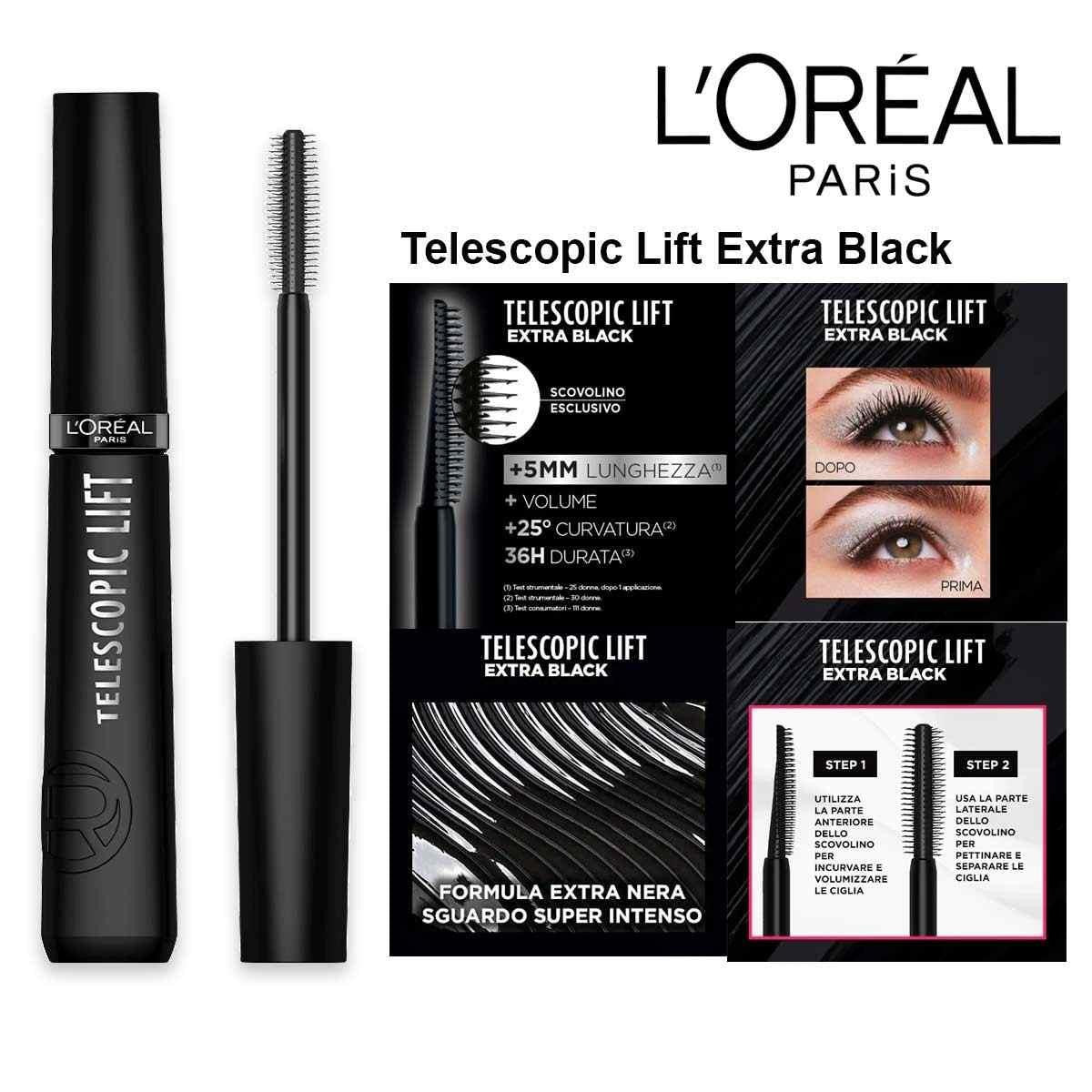 L'oreal extra musta teleskooppinen ripsiväri