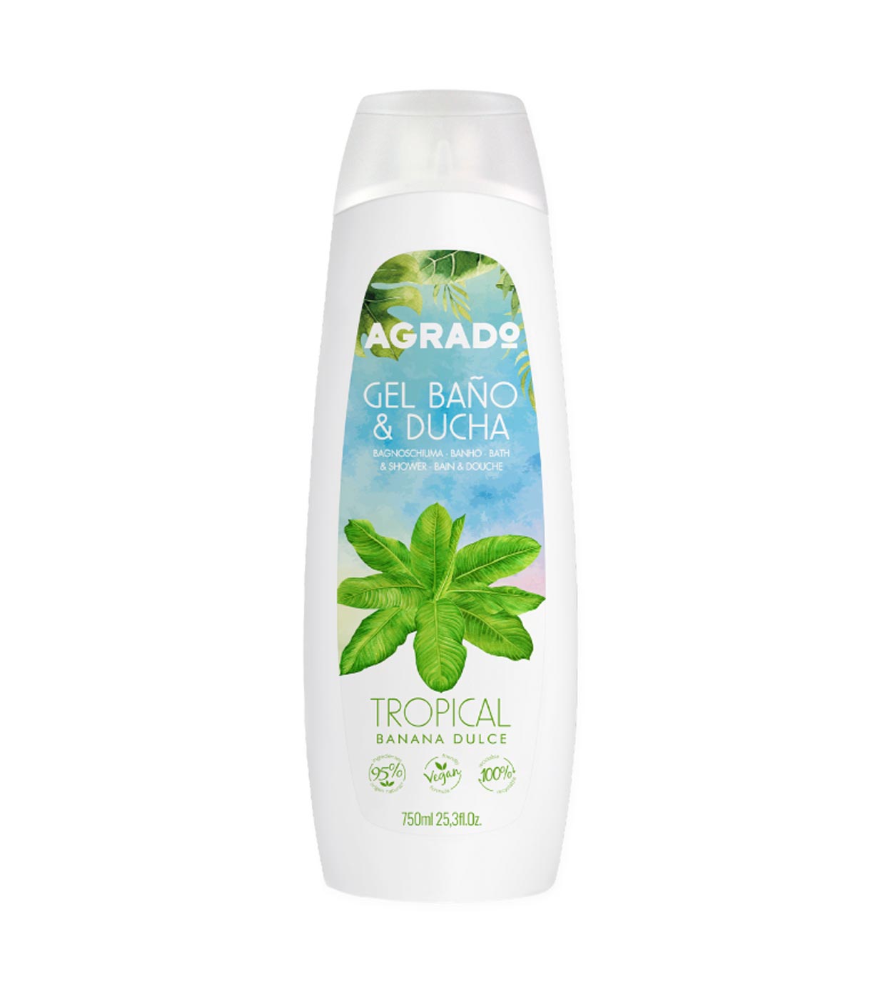 Agrado Trooppinen kylpy- ja suihkugeeli 750 ml