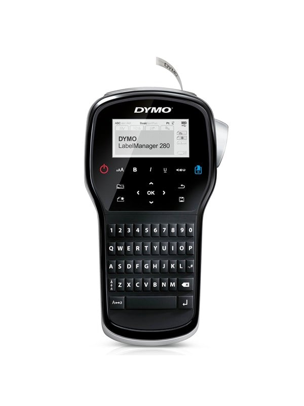 DYMO Ladattava kannettava LabelManager 280 -tarrakirjoitin | QWERTY-näppäimistö | PC- tai Mac-liitännät