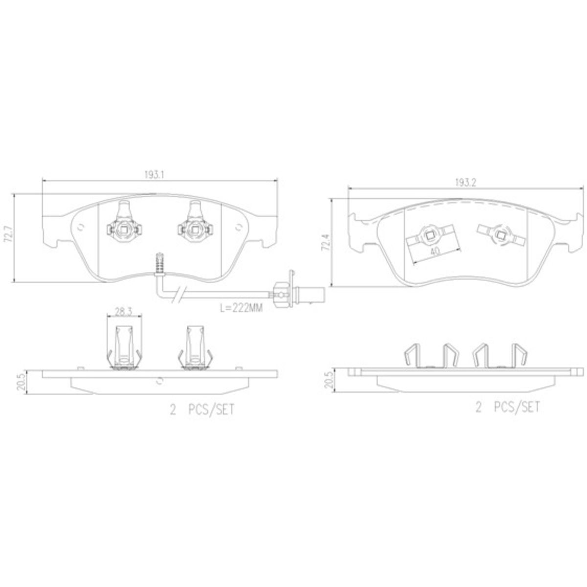 Jarrupalat, levyjarru BREMBO P 85 102
