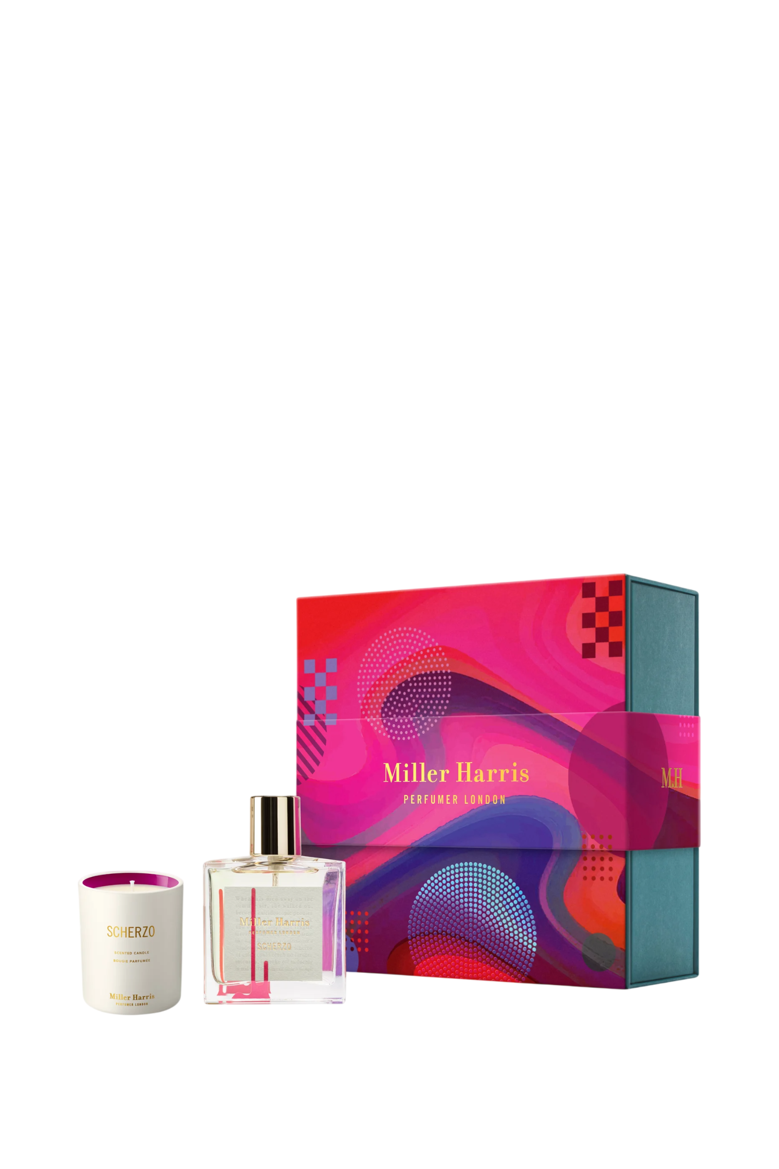 Setti Miller Harris: Scherzo, Eau De Parfum, Unisex, 50 ml + Scherzo, Tuoksukynttilä, 75 g