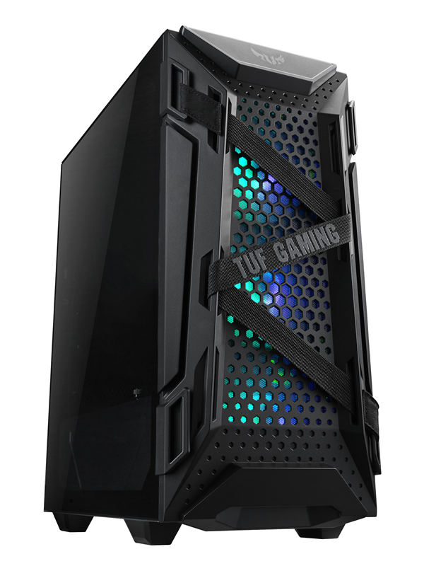 ASUS TUF Gaming GT301-miditornikotelo ikkunalla, RGB-valaistuksella, musta