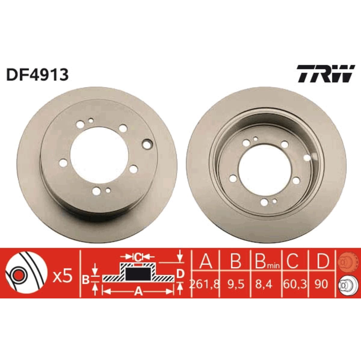 Jarrulevy TRW DF4913